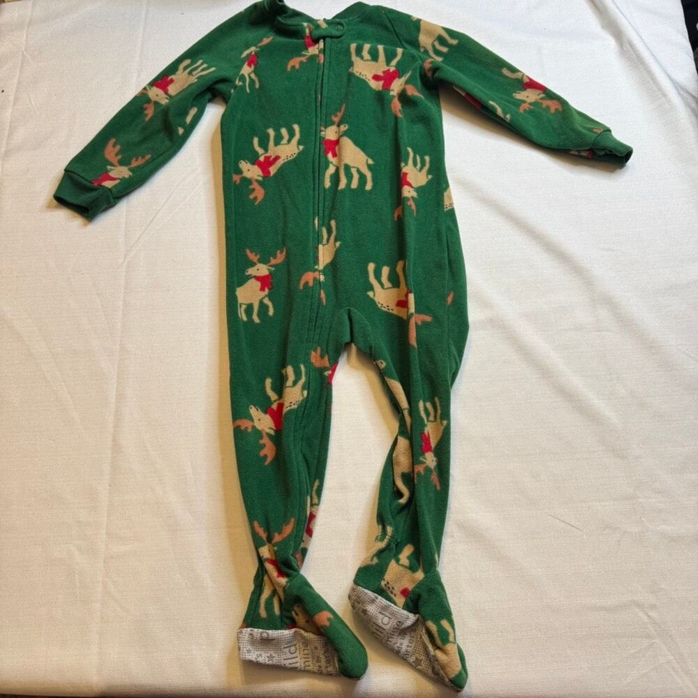 Child of Mine By Carter's Christmas Reindeer Footie Pajamas Toddler Size 2T